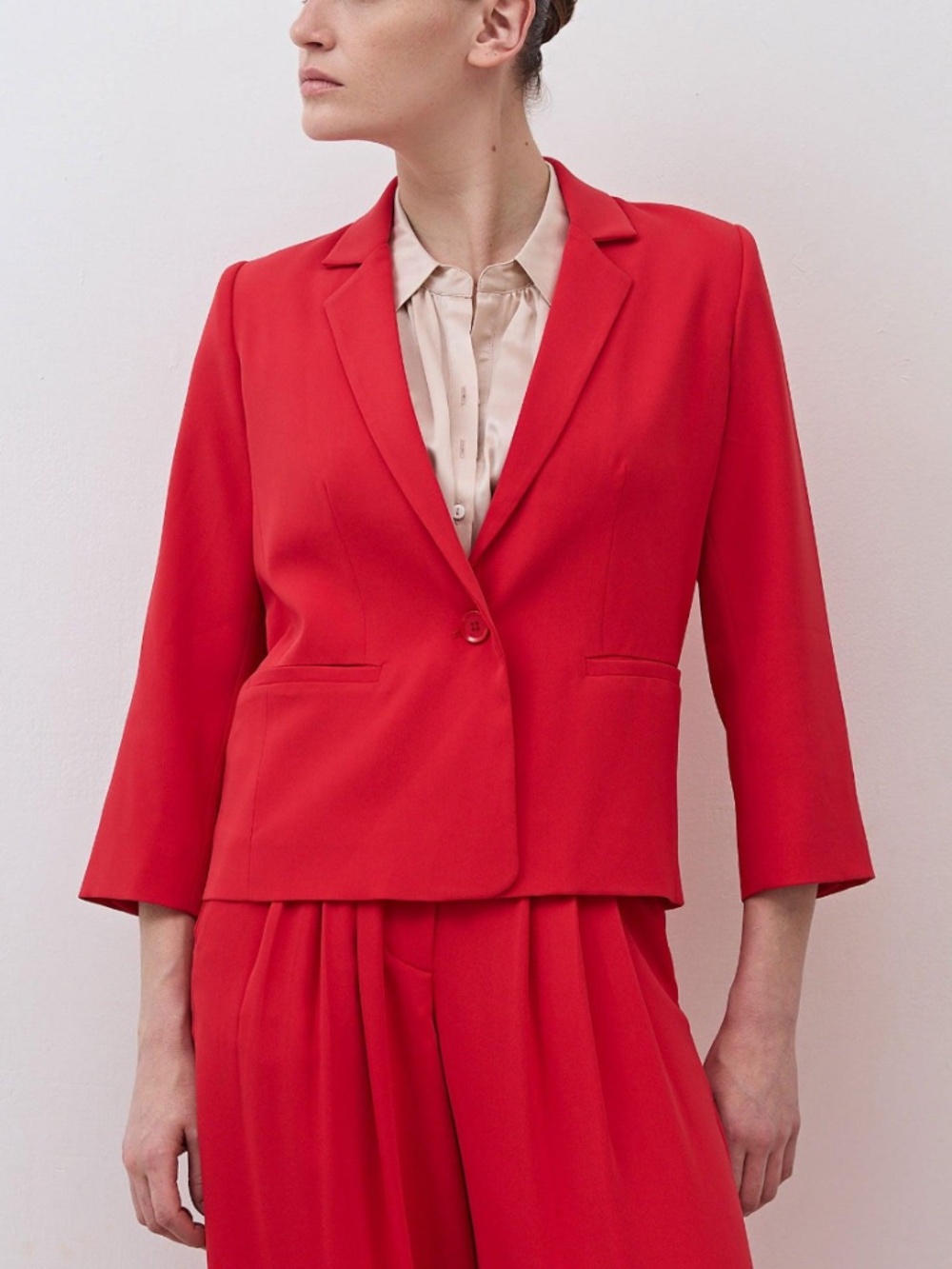 Ruti The Shrunken Blazer Tomato Red Size 14 NWT